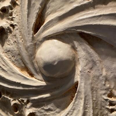 Large Plaster European or Italian Style White Square Wall Decor