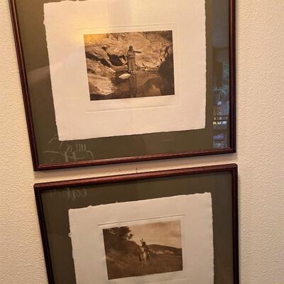 Lot of 2 Framed Native American Vintage Photographs