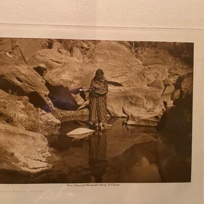 Lot of 2 Framed Native American Vintage Photographs