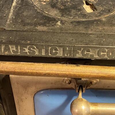 Majestic Manufacturing Co Antique Stove Oven Blue and Silver
