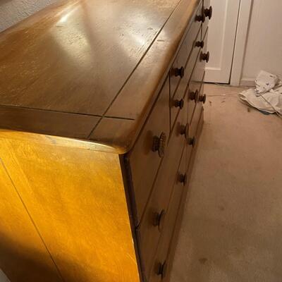 Vintage Wood Dresser with Round Wood Handles