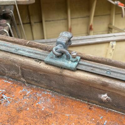 Vintage Lightning Sailboat and MacGregor Boat Trailer with Sailing Accessories