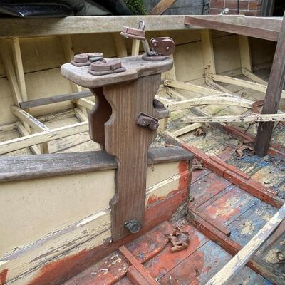 Vintage Lightning Sailboat and MacGregor Boat Trailer with Sailing Accessories