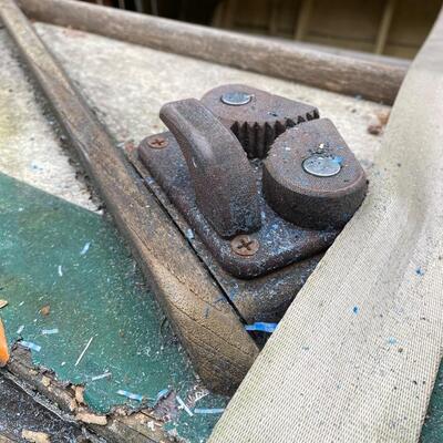 Vintage Lightning Sailboat and MacGregor Boat Trailer with Sailing Accessories