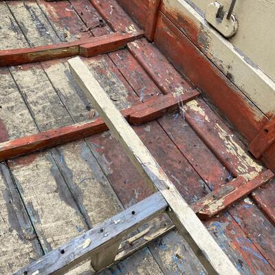 Vintage Lightning Sailboat and MacGregor Boat Trailer with Sailing Accessories