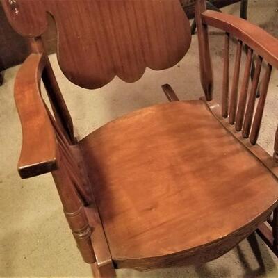 Lot #288  Nice Vintage Rocking Chair with Painted Decoration