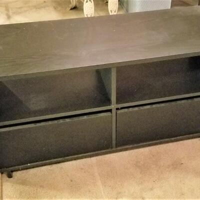Lot #289  Contemporary Black Cabinet for Flat Screen Tv