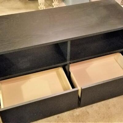 Lot #289  Contemporary Black Cabinet for Flat Screen Tv