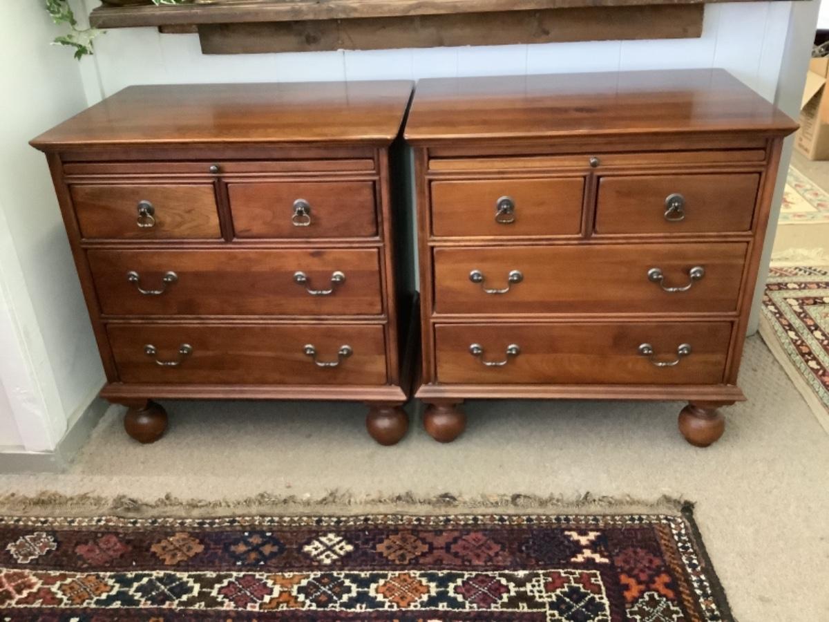 B 467 Pair Bob Timberlake Lexington Cherry Carolina Nightstands/End Table
