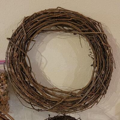 Lot 20: Large & Small Pine Cones and Grapevine Wreaths