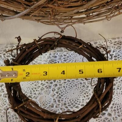 Lot 20: Large & Small Pine Cones and Grapevine Wreaths