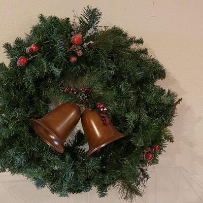 Lot 22: Christmas Wreath with Metal Bells