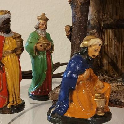 Lot 23: Vintage Creche German Nativity