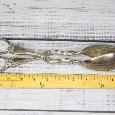Vintage Gorham Heritage Made in Italy Silverplate Salad Tongs