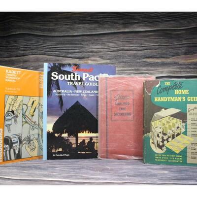Lot of Retro Books - Travel, Home Handyman's Guide, Autobooks Opel Kadett 1967-73