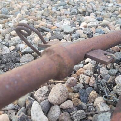Lot 31: Antique Farm Tractor Single Point Tiller
