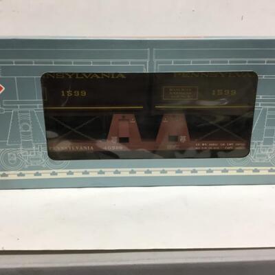 Aristocraft Railway Express Agency G scale PRR Piggyback flat car w/2 trailers REA46599