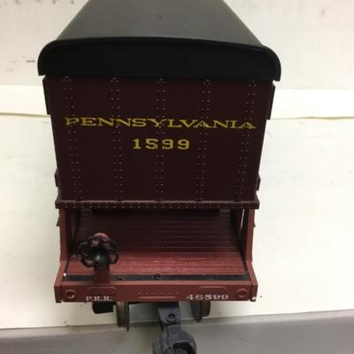 Aristocraft Railway Express Agency G scale PRR Piggyback flat car w/2 trailers REA46599