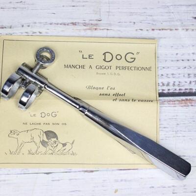 Vintage Le Dog Leg of Lamb Bone Holder Kitchen Utensil