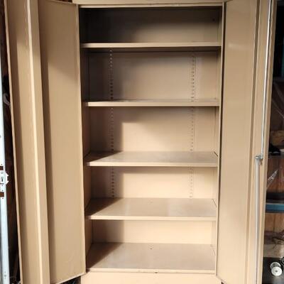 Lot 37: Vintage ANDERSON HICKEY CO. Storage Cabinet w/ Handle