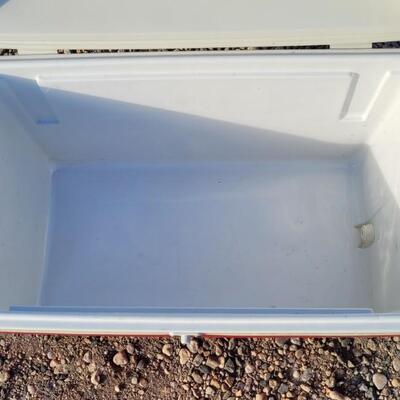 Lot 40: Large Red and White IGLOO Cooler