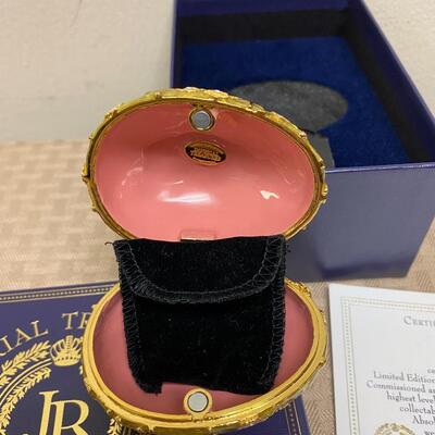 Imperial Treasures Joan Rivers Jeweled Egg Trinket Box with Necklace