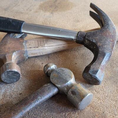 Lot 47: (3) Assorted Vintage Hammers