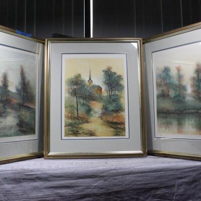 Set of 3 Artist Antonio Rivera Signed and Numbered Lithographs