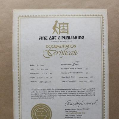 Set of 3 Artist Antonio Rivera Signed and Numbered Lithographs