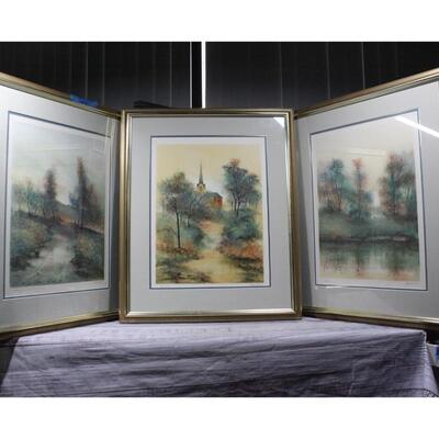 Set of 3 Artist Antonio Rivera Signed and Numbered Lithographs