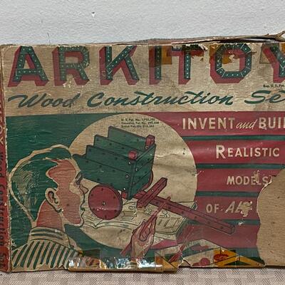 Vintage Arkitoy Wood Construction Set