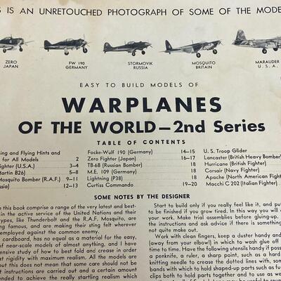 Vintage 1940s Rigby's Paper Model Airplane Books
