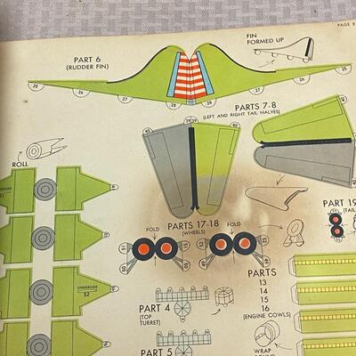 Vintage 1940s Rigby's Paper Model Airplane Books