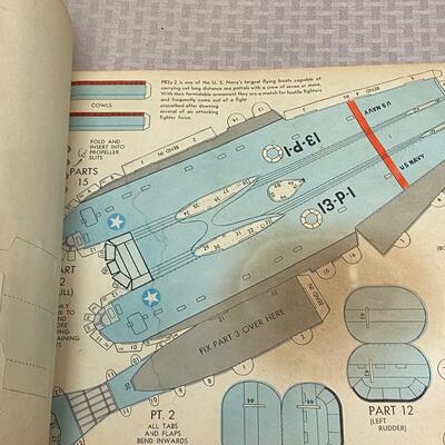 Vintage 1940s Rigby's Paper Model Airplane Books