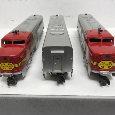 S Gauge American Flyer Santa Fe A-B-A diesel locomotive set