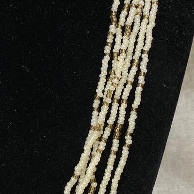 Variety Lot of 8 Necklaces - Faux Pearl and Gold Tone