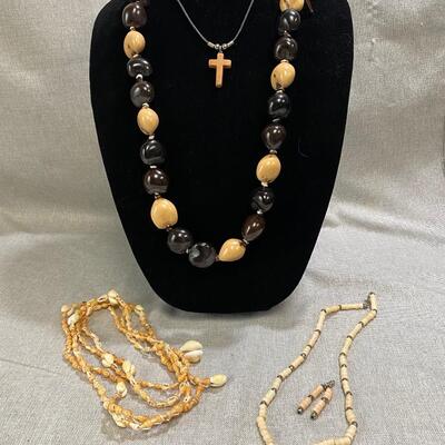 Mixed Lot of Natural Material Necklaces & Earring Pair
