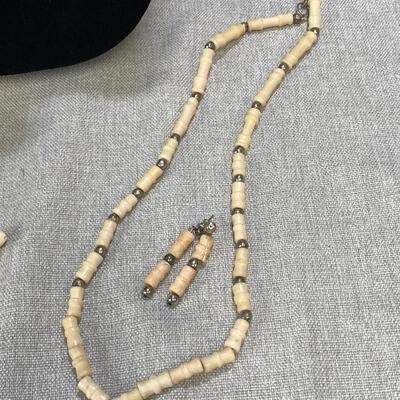 Mixed Lot of Natural Material Necklaces & Earring Pair