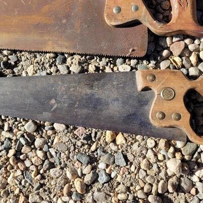 Lot 53: (2) Vintage Hand Saws