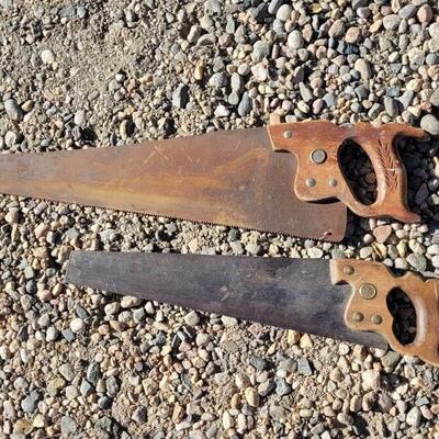 Lot 53: (2) Vintage Hand Saws