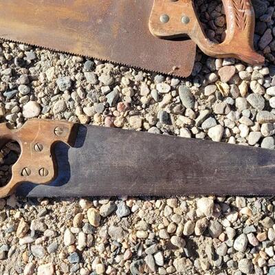 Lot 53: (2) Vintage Hand Saws