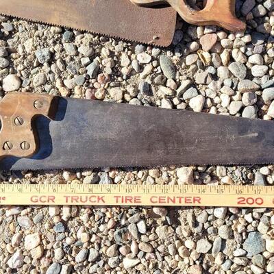 Lot 53: (2) Vintage Hand Saws