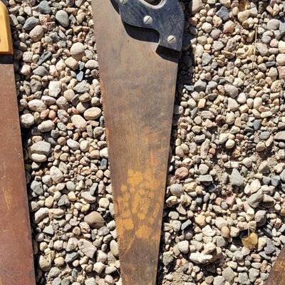 Lot 54: (3) Vintage Farm Hand Saws