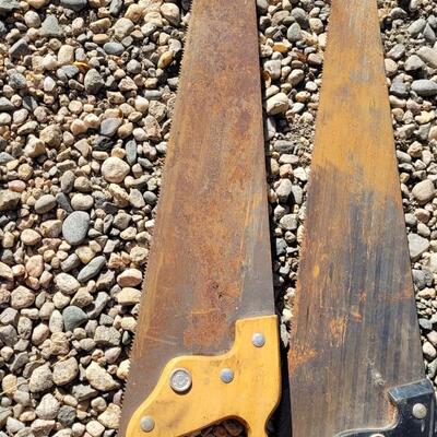 Lot 54: (3) Vintage Farm Hand Saws