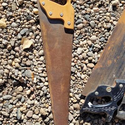 Lot 54: (3) Vintage Farm Hand Saws