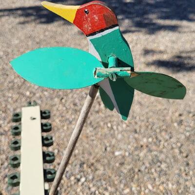 Lot 58: Vintage Handpainted Folk Art Stick Bird