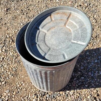 Lot 61: Vintage Farmhouse 15" x 17" Metal Storage Can w/ Lid