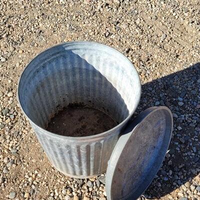 Lot 61: Vintage Farmhouse 15" x 17" Metal Storage Can w/ Lid