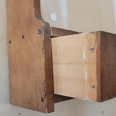 Lot 62: Vintage Hanging Display Shelf w/ Drawer