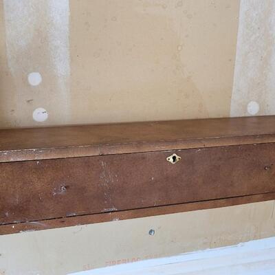 Lot 62: Vintage Hanging Display Shelf w/ Drawer